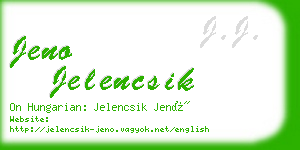 jeno jelencsik business card